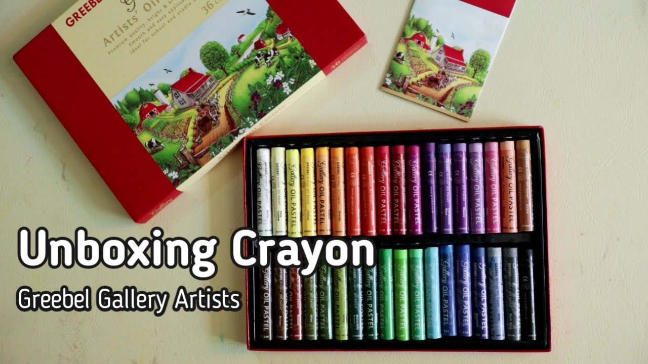 Unboxing dan Review Crayons Greebel Gallery Artists Oil Pastels 36 Warna