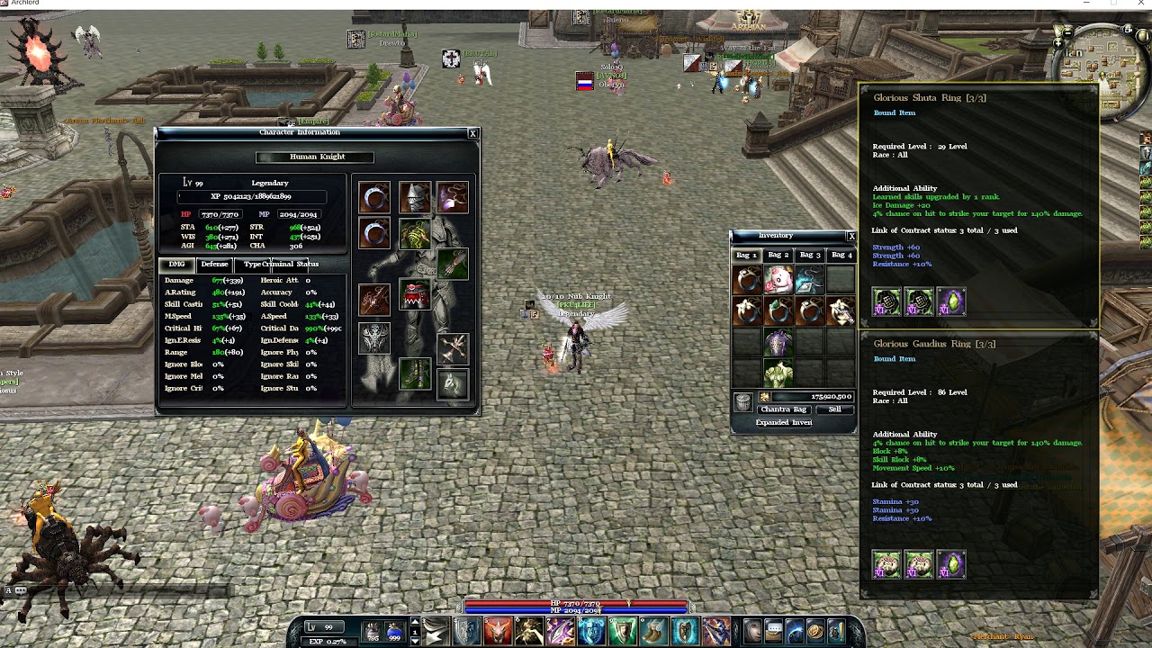 Legendary - Full stuffed knight on Alcadia Archlord