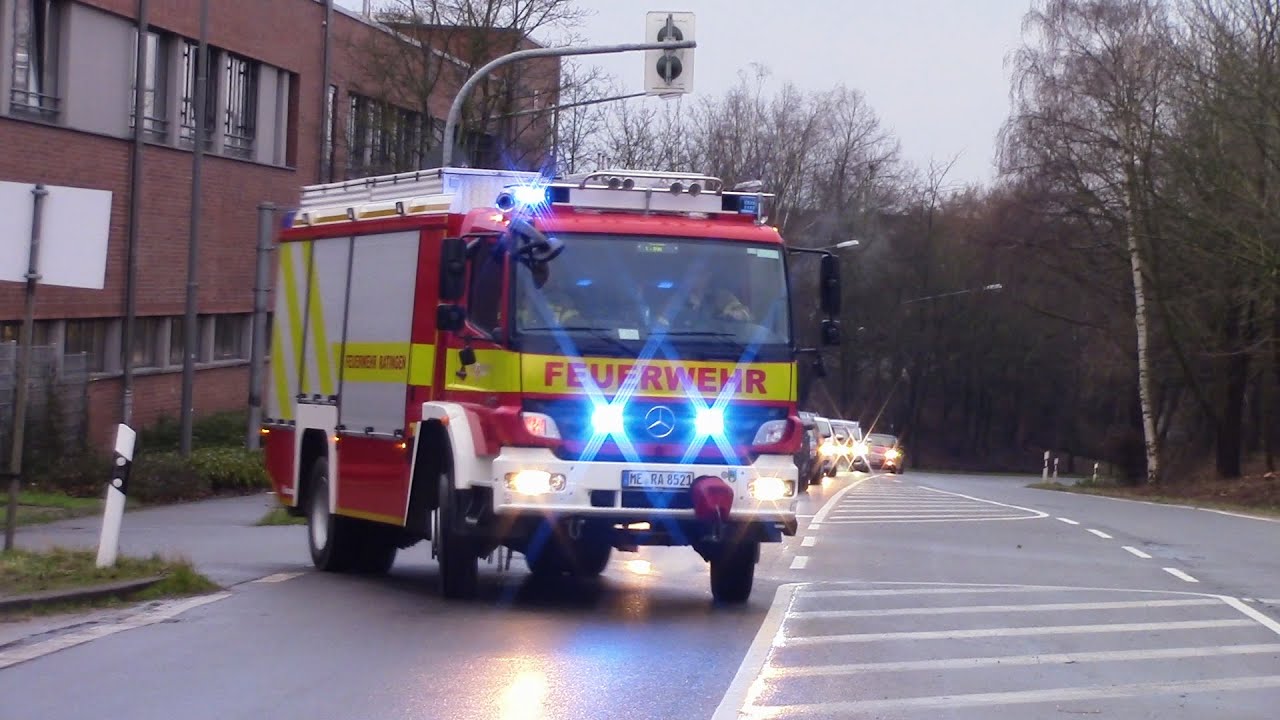 [1JAHR][ALARMDURCHSAGE] RW, ELW, HLF, PTLF, RTW, NEF Feuerwehr Ratingen