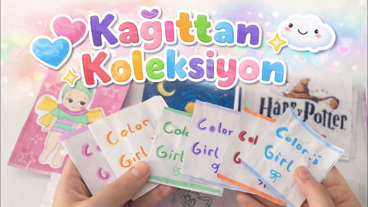 Kağıttan Koleksiyon Yapımı 🎀El Yapımı Mini Sürpriz Zarflar | Color Girl Serisi/ Kağıttan Etkinlikler