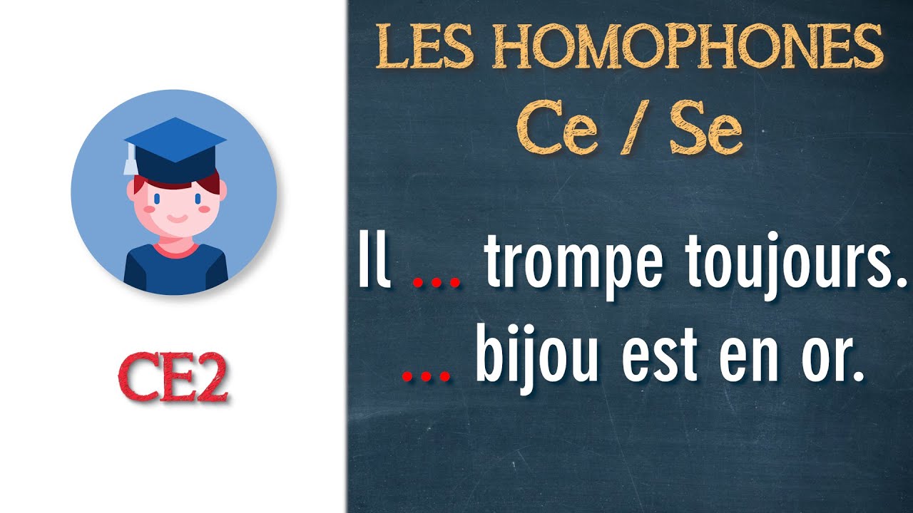 Les homophones grammaticaux Ce / Se - CE2 - Petits Savants