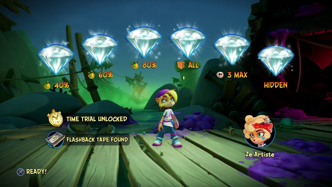 Crash Bandicoot 4 - 106% Walkthrough, Part 11: Jetboard Jetty (All Gems, Perfect Relic)