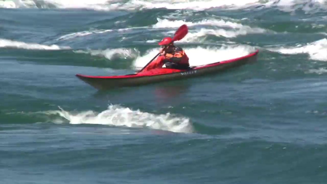 Sea Kayak Tide Race Skills with Kayak Essentials   Penrhyn Mawr
