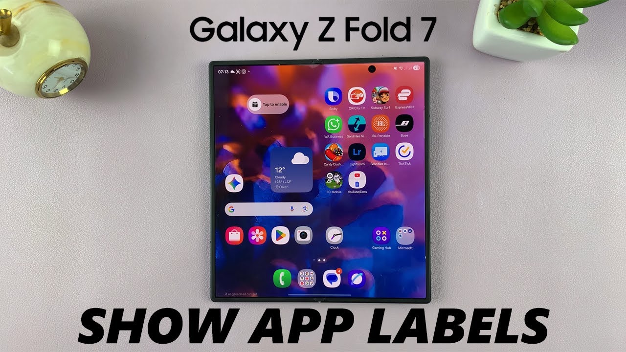 How To Show App Names (Labels) On Samsung Galaxy Z Fold 7