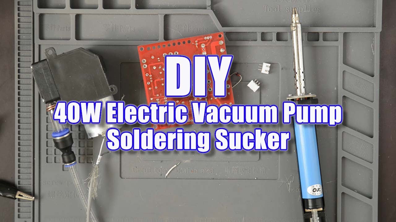 DIY 40W Electric Vacuum Pump Soldering Sucker