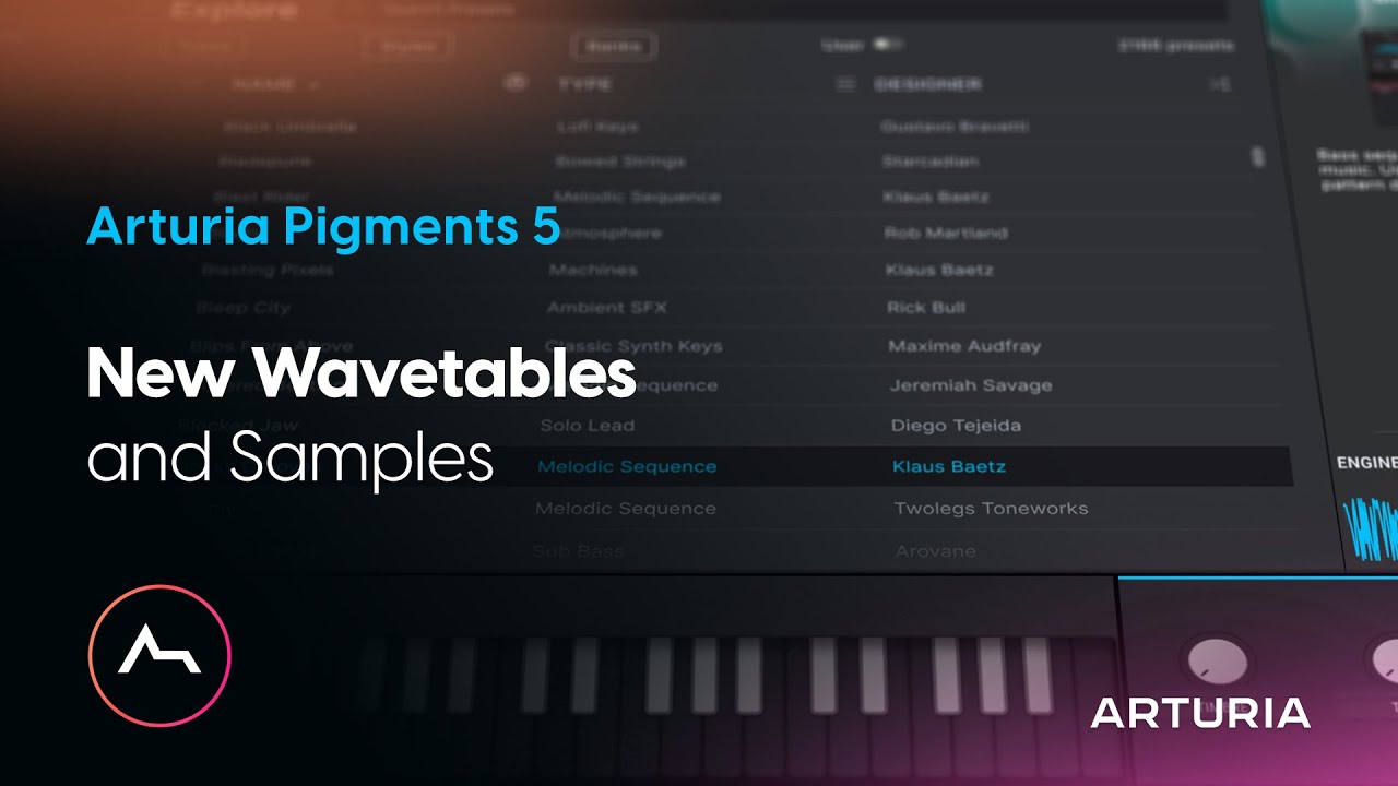 Arturia Pigments 5 - New Wavetables and Samples