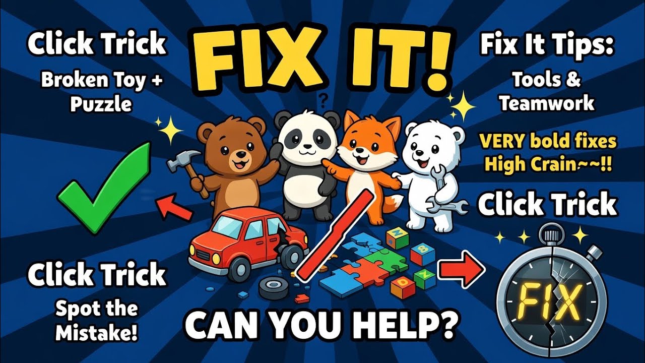Fix It Cubs! 🛠️ | Fun Problem Solving for Kids | Curious Cubs Kids Channel 🐻🐼🦊🐻&zwj;❄️