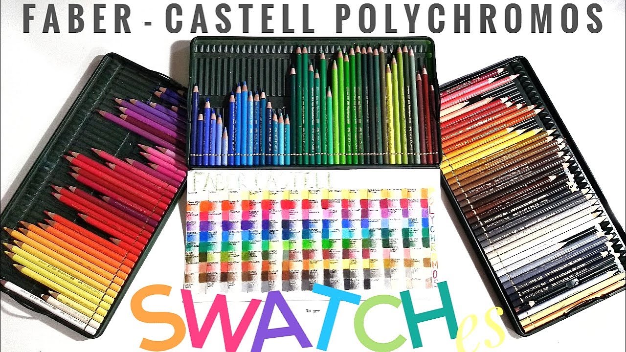 FABER-CASTELL POLYCHROMOS 120 SET SWATCHES (w/ oderless paint thinner)