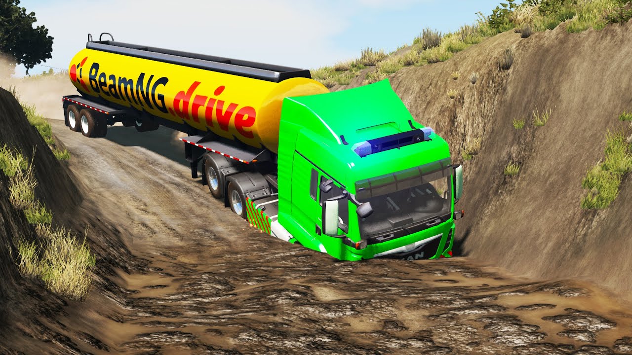 Cars vs Mud Pit #36 | BeamNG.DRIVE