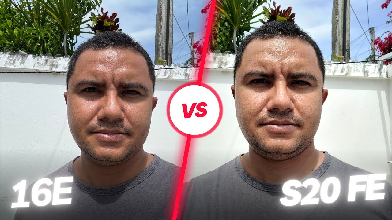 Comparei o Galaxy S20 fe com o IPhone 16e em câmera! Tem muita diferença?