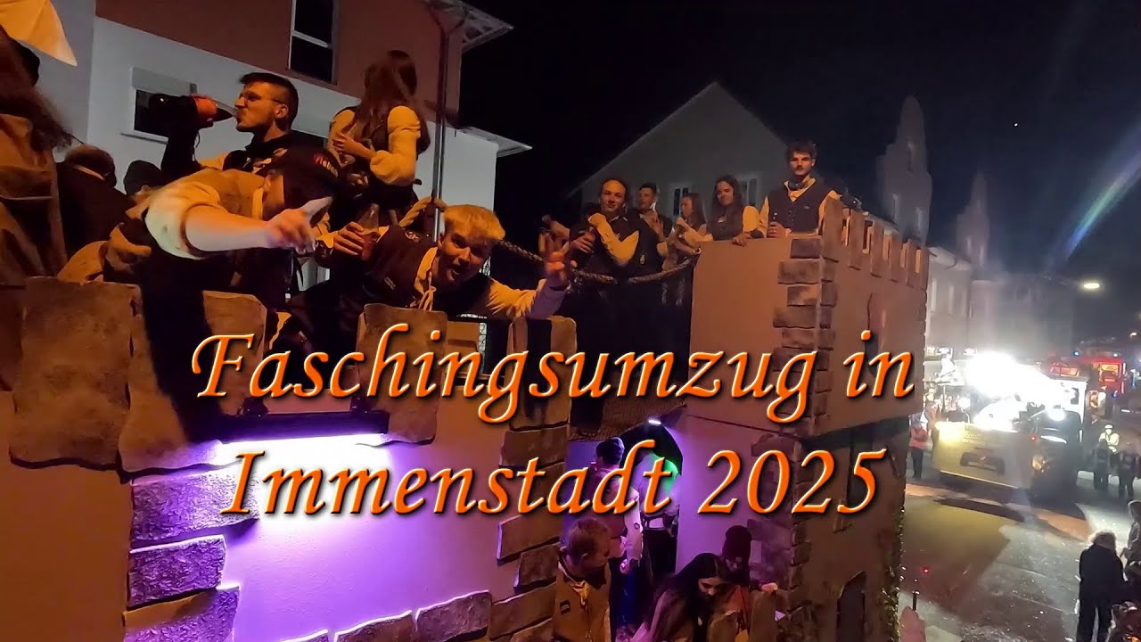 Faschingsumzug in Immenstadt Allgäu - Nachtumzug 2025 (Alle Gruppen und Wagen) original Audio