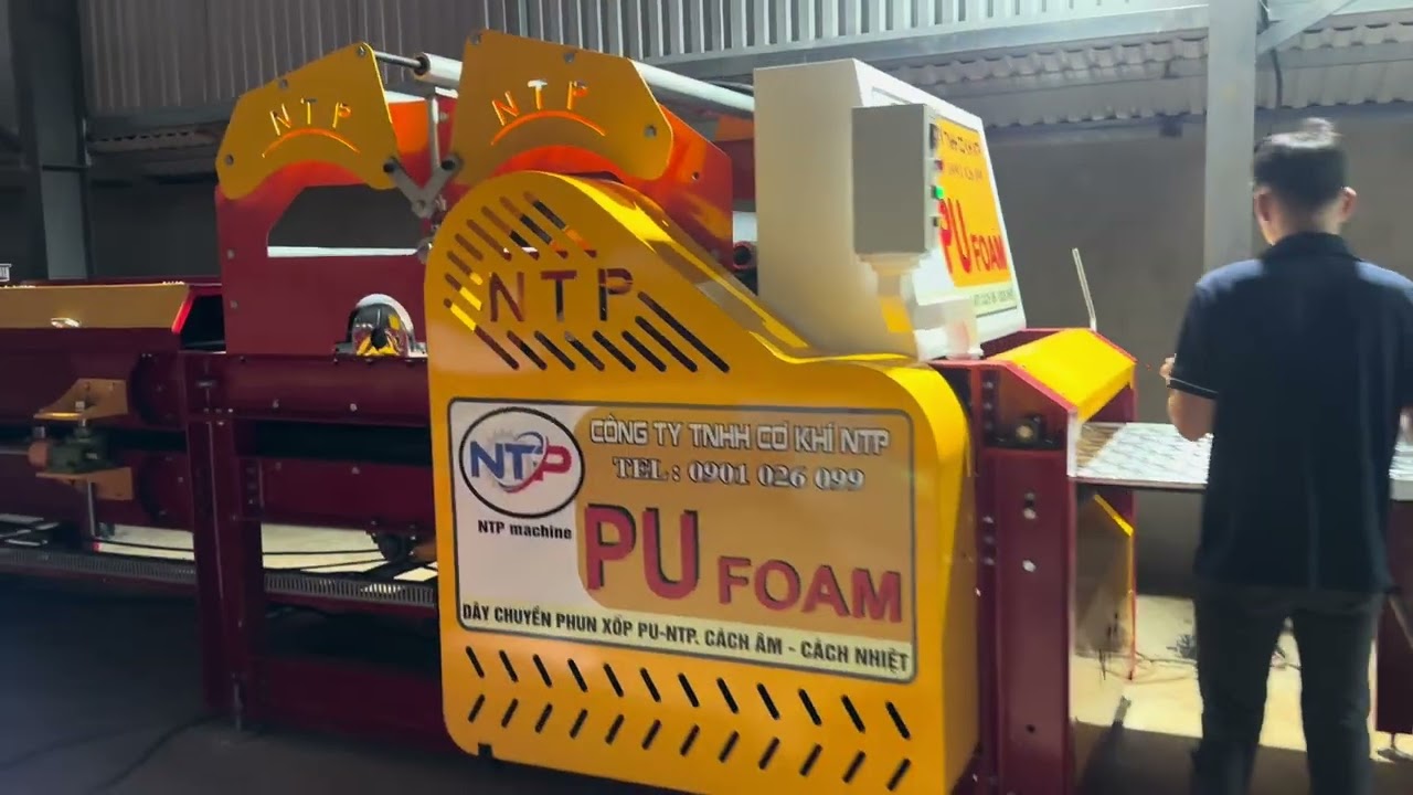 Máy tôn xốp PU cải tiến mới cty NTP