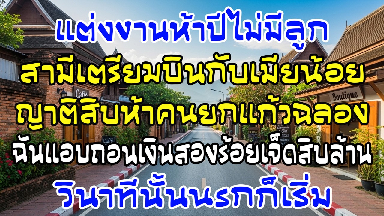 แต่ง5ปีไร้ลูก ผัวพาชู้ฉลอง ฉันถอน270ล้านก่อนเครื่องขึ้น…นรกเริ่ม
