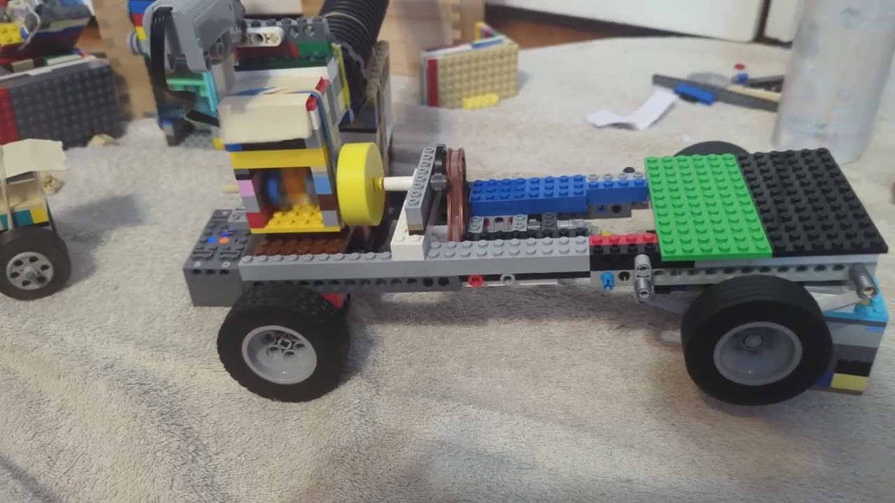 Running the unfinished new truck with an rc throttle 
