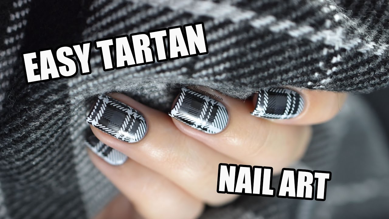 How To: Easy Tartan / Plaid Nail Art Tutorial || Marine Loves Polish