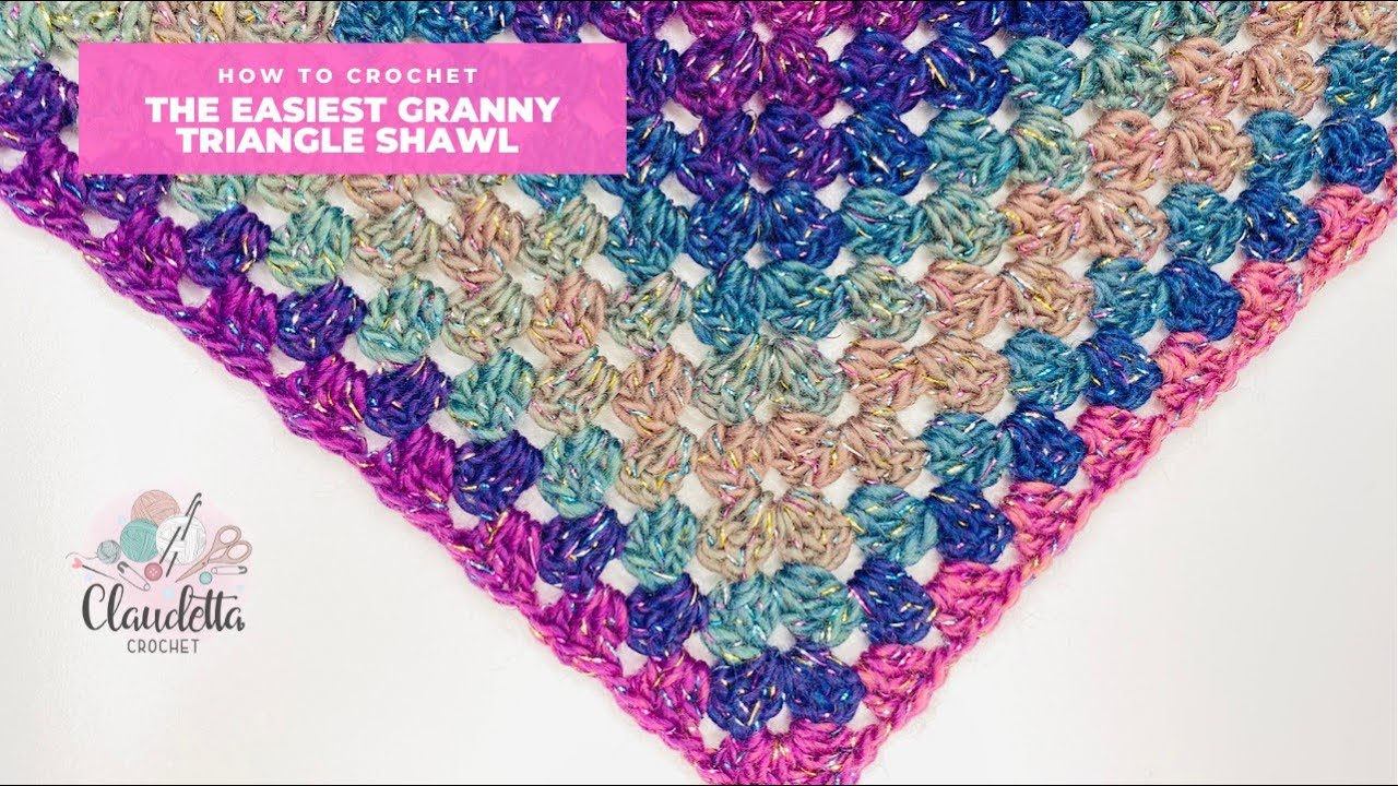 How To Crochet Granny Triangle Shawl