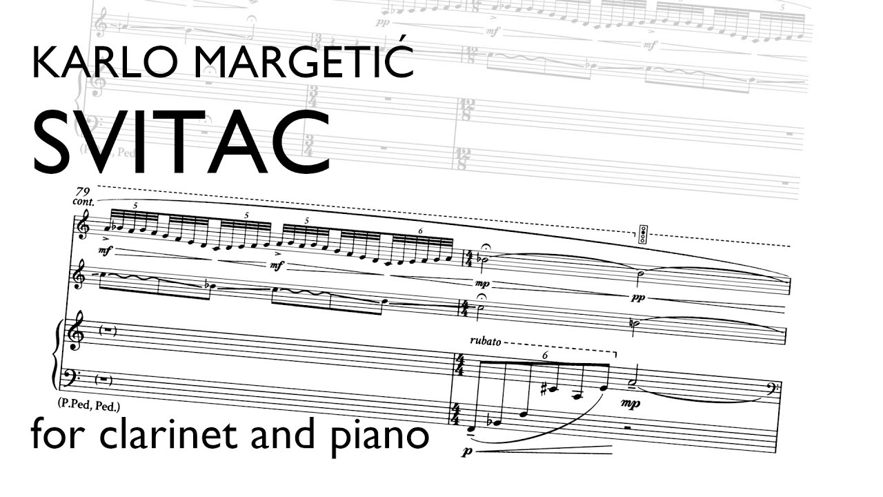 Karlo Margetić: Svitac, for clarinet and piano [w/score]