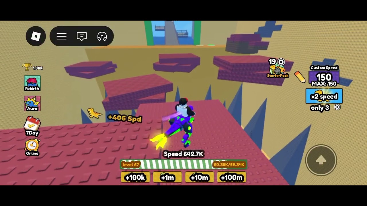 Aku lagi main Roblox). 1speed dinosaur training