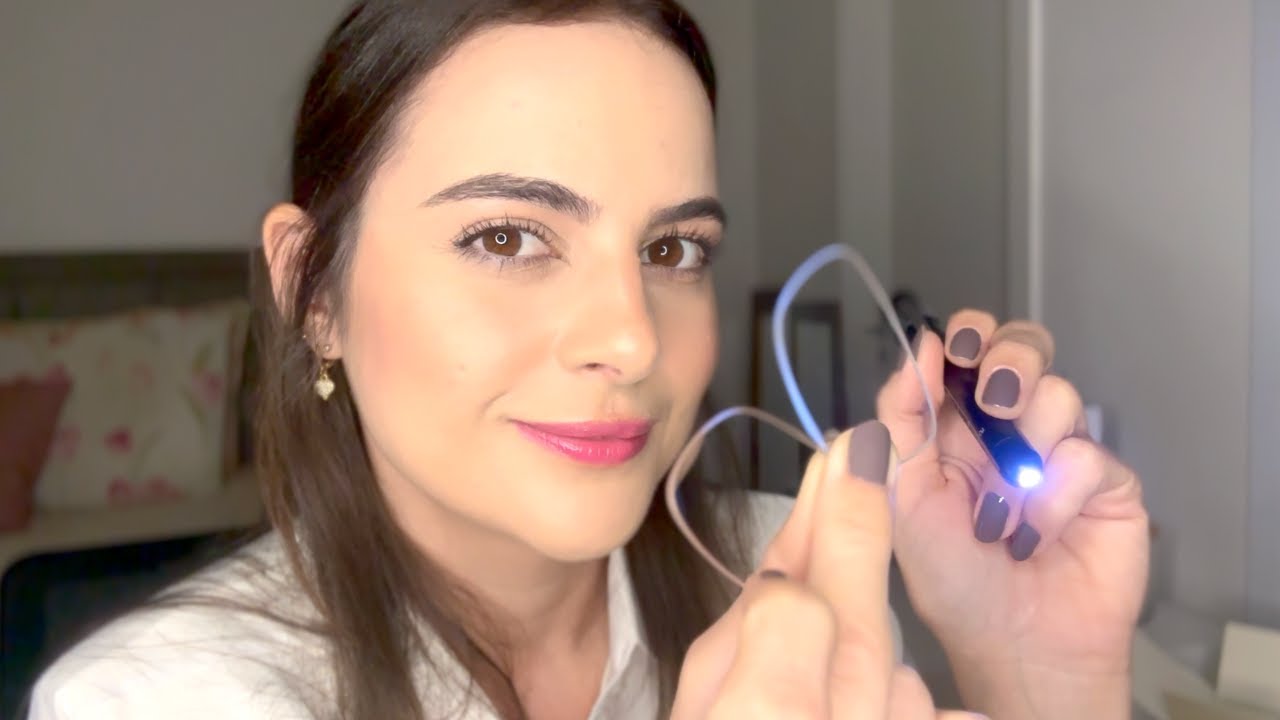 ASMR Oftalmologista Roleplay 👁 Exame COMPLETO Dos Olhos 🩺 Teste de Visão, Cor, Luz, Olhos