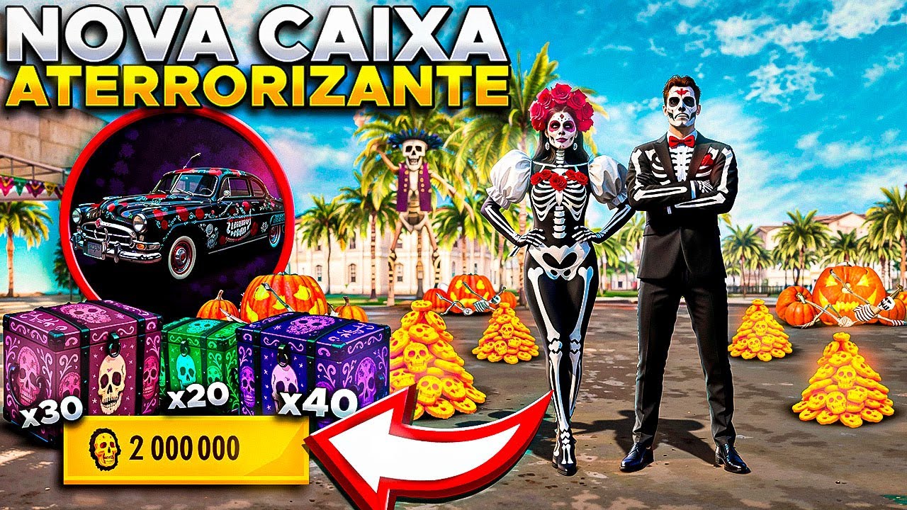 ABRIR AS CAIXAS ATUALIZDAS DO HALLOWEEN! GANHEI CARRO RARO NO RIO RISE