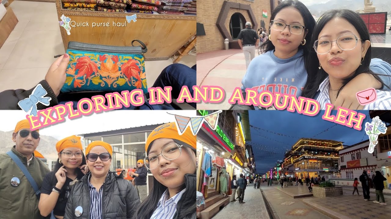 Exploring in and around Leh, Ladakh 🩷| Exploring Leh market | Leh palace, Leh market, Sangam Lake📍✨️