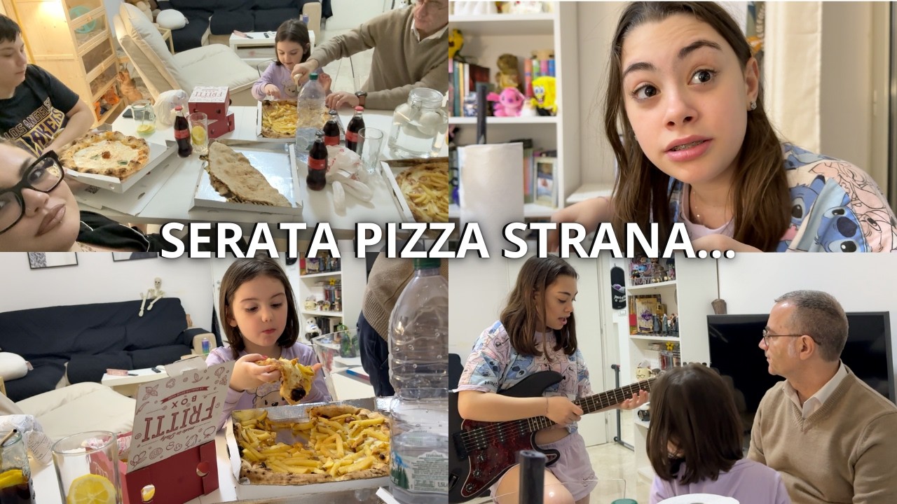PIZZA PER LARA E ZOE DOPO TANTO TEMPO 🍕A CENA con il NONNO ma nonna Marinella invece è SPARITA!?!
