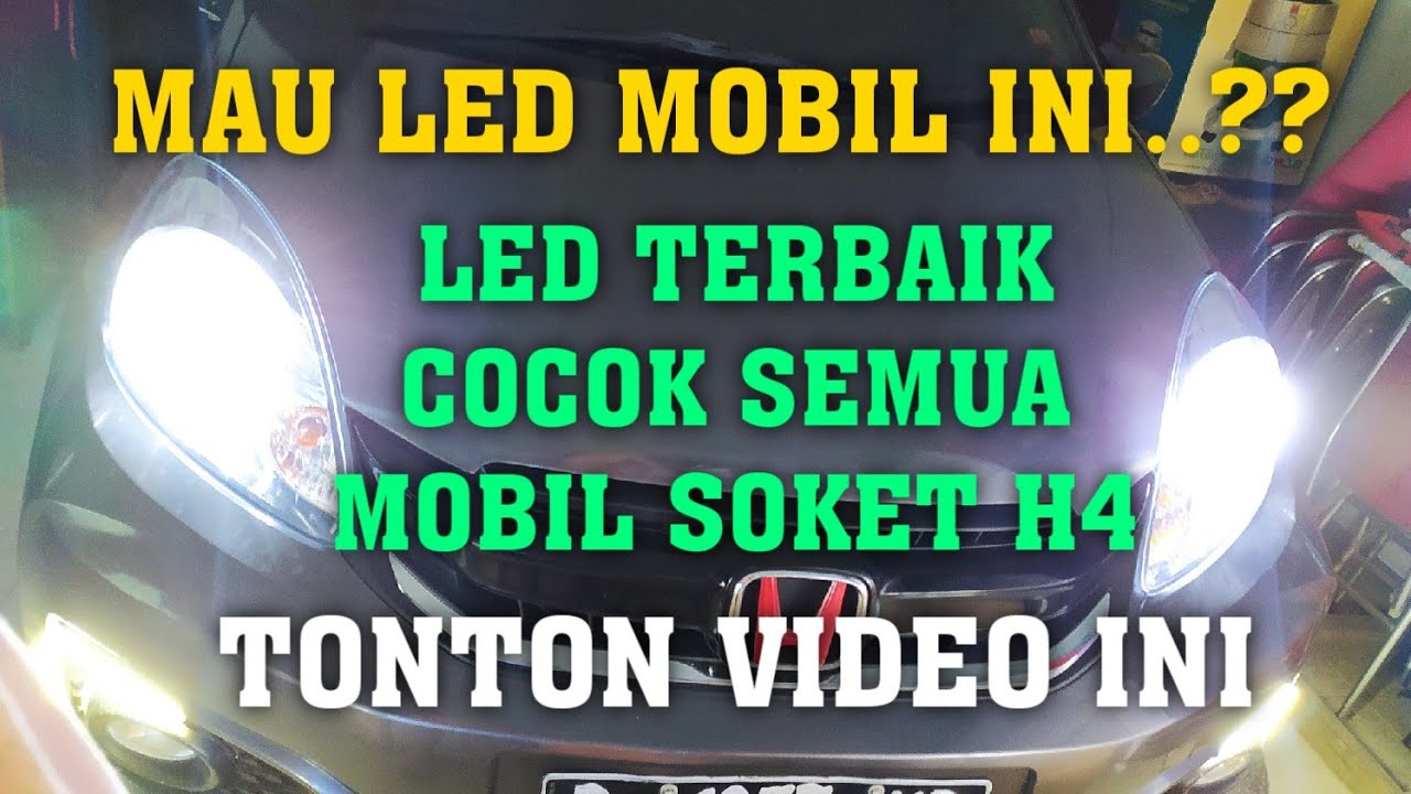 LAMPU LED MOBIL TERANG MURAH TIDAK SILAU || BISA UNTUK SEMUA MOBIL SOKET TIPE H4