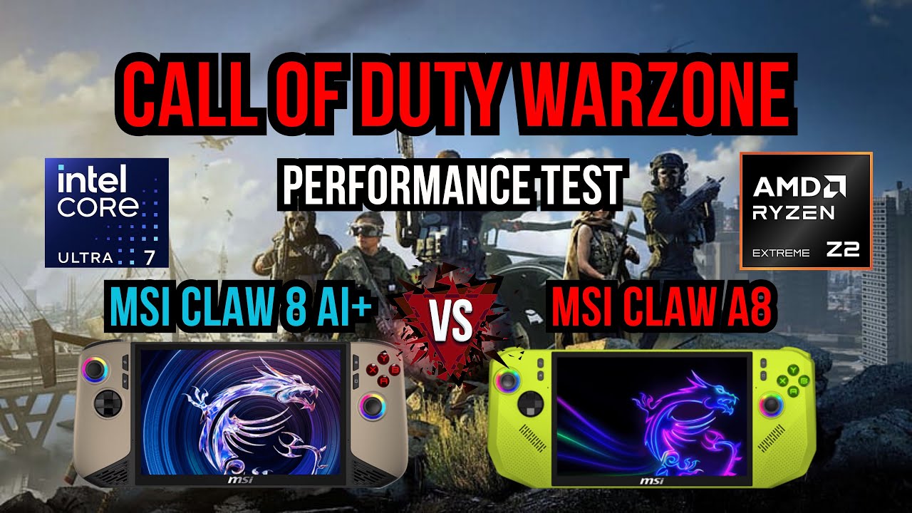 Call of Duty Warzone MSI Claw 8 AI+ vs. MSI Claw A8