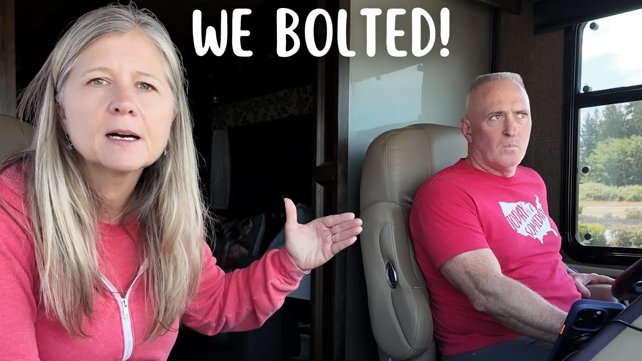 AFRAID to Stay at a Sketchy Campground so WE RAN! (Full Time RV)