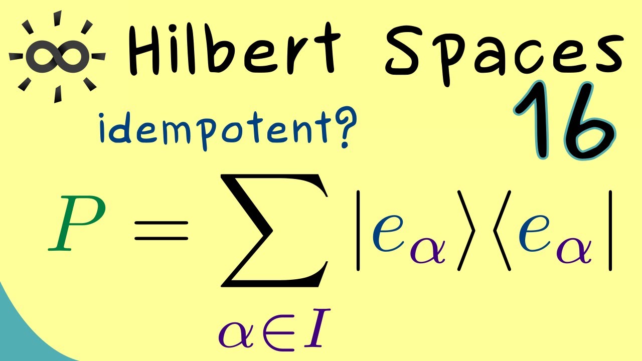 Hilbert Spaces 16 | Orthogonal Projection Operators