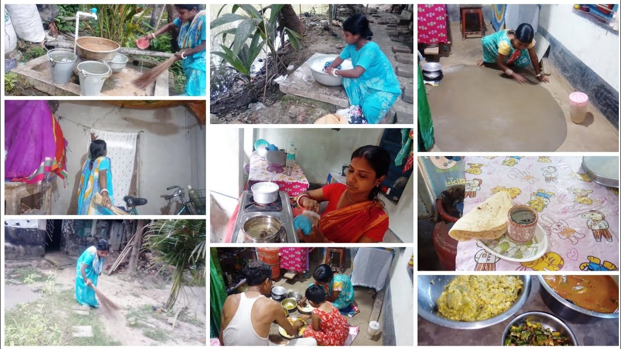 সকাল ৬টা থেকে শুরু করে রাত 10টা পর্যন্ত একার হাতে সমস্ত কাজ যেভাবে সামলাই সমস্তটাই আজ দেখালাম।