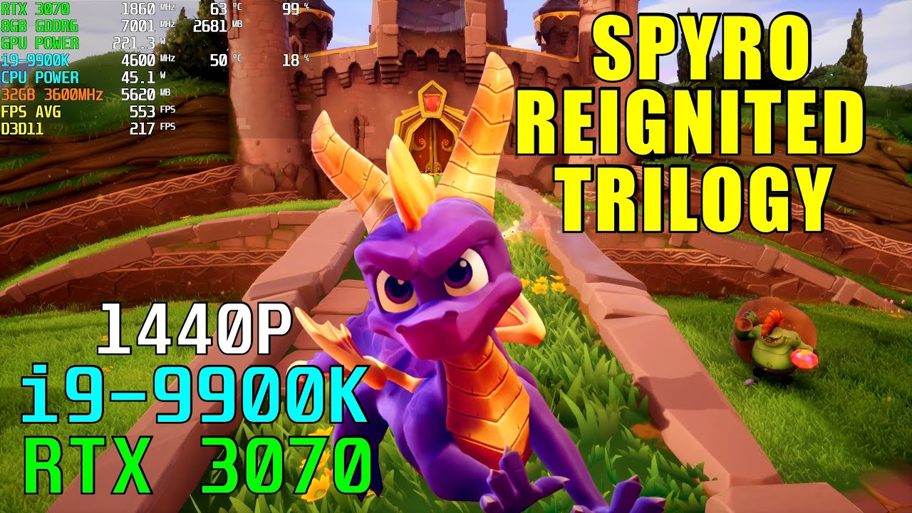 Spyro Reignited Trilogy: RTX 3070 & i9-9900K 4.6GHz - Ultra & Low 1440P