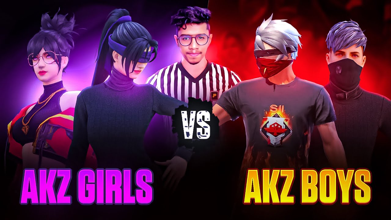 AKZ GIRLS VS AKZ BOYS 🔥 തീ പാറി 😱 Freefire