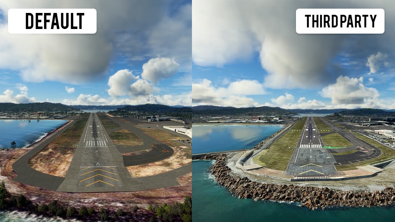 Microsoft Flight Simulator 2020 Default vs Third Party scenery