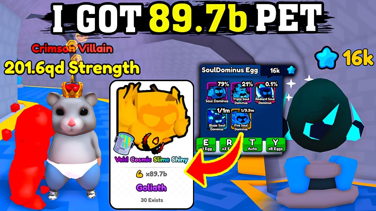 I GOT 89.7b Pet From World 19 In Arm Wrestling Simulator (Roblox)!