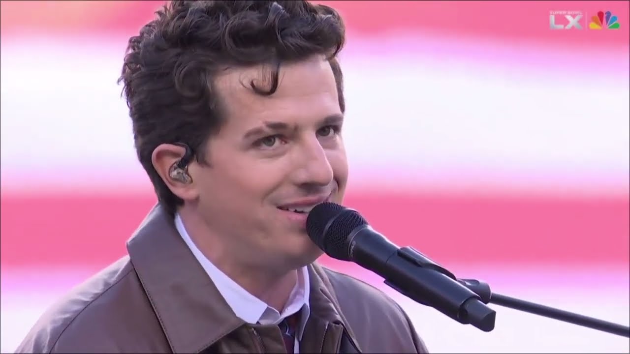 Charlie Puth Superbowl LX National Anthem but it's incredibly off key