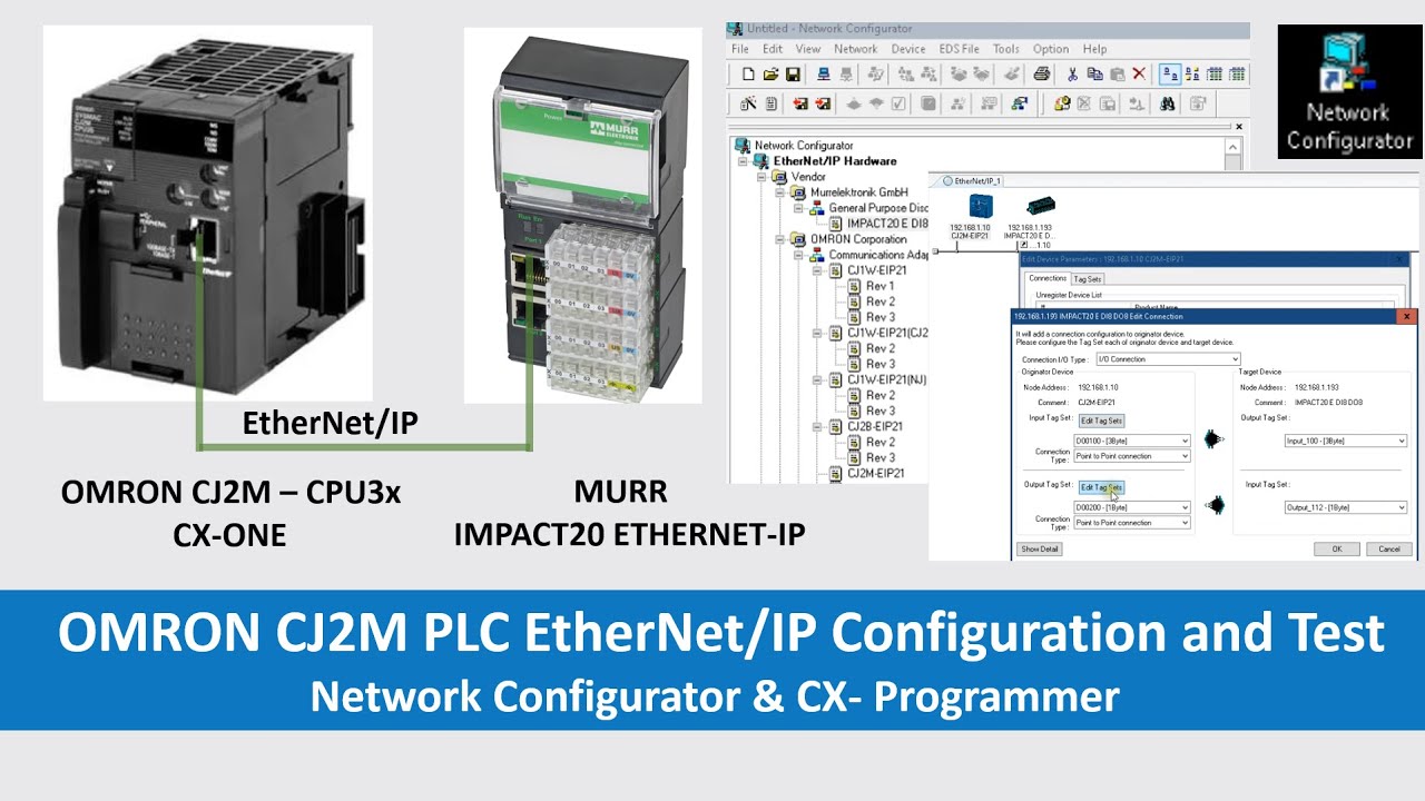 OS4. Связь Ethernet/IP ПЛК OMRON CJ2M (MURR IO как устройство EIP)