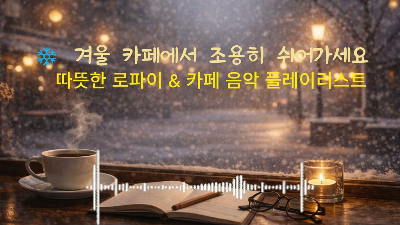 ❄️ 겨울의 차가운 공기를 잠시 뒤로하고,따뜻한 카페 안으로 들어와 이 음악과 함께 천천히 쉬어가세요. ☕✨#겨울카페 #겨울감성플리 #카페음악#아침에듣기좋은음악 #조용한플레이리스트