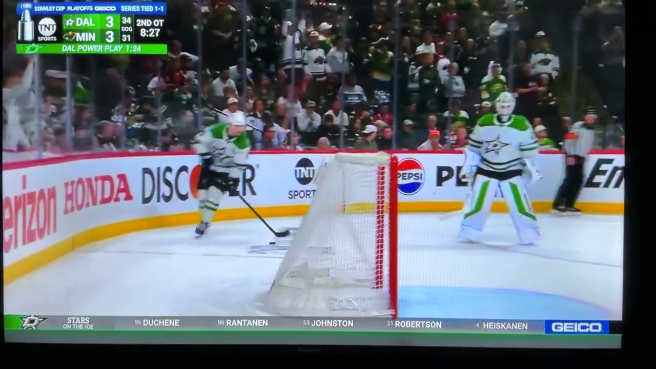 Wyatt Johnston 2OT goal vs DAL Game 3 WCQF 4-22-26