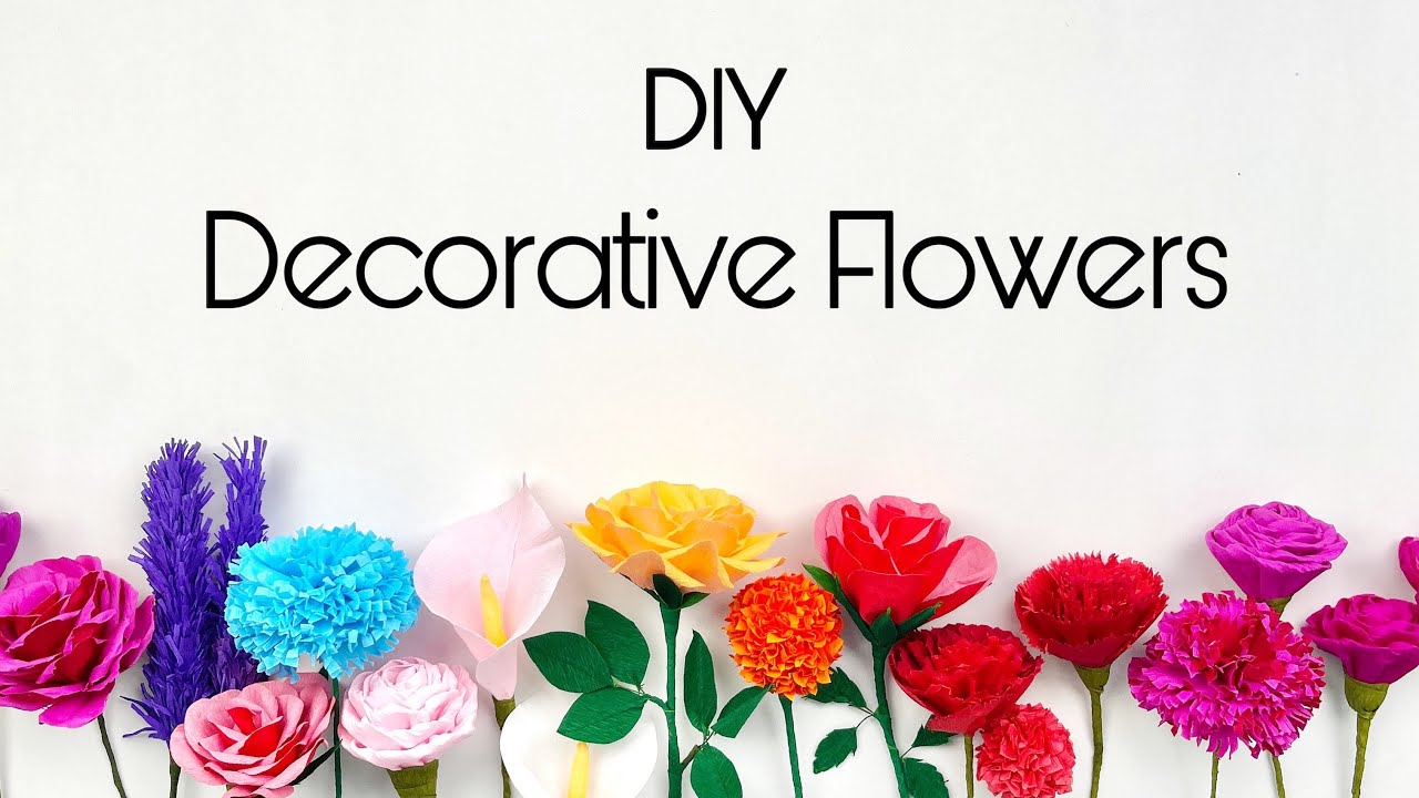 10 BEAUTIFUL DECORATIVE PAPER FLOWERS | DIY DECORATIVE CREAP PAPER FLOWERS MAKING | HOME DECOR IDEAS