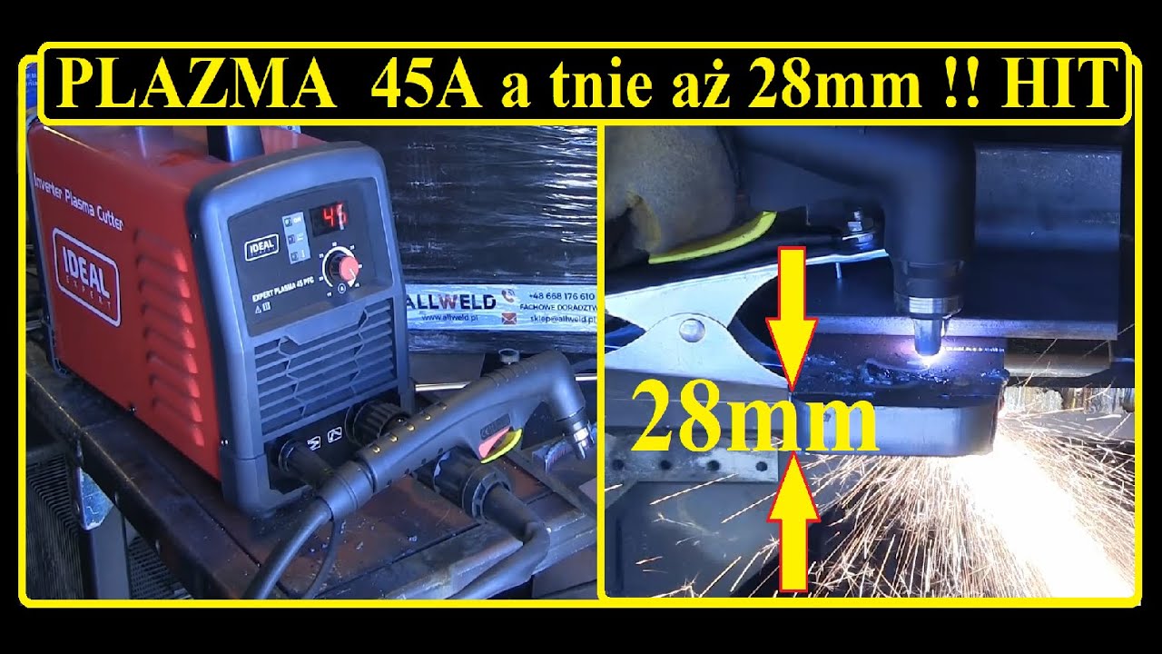 Przecinarka Plazmowa 28mm HIT! IDEAL EXPERT PLAZMA 45 PFC 230V -Jaka plazmę kupić? - Test