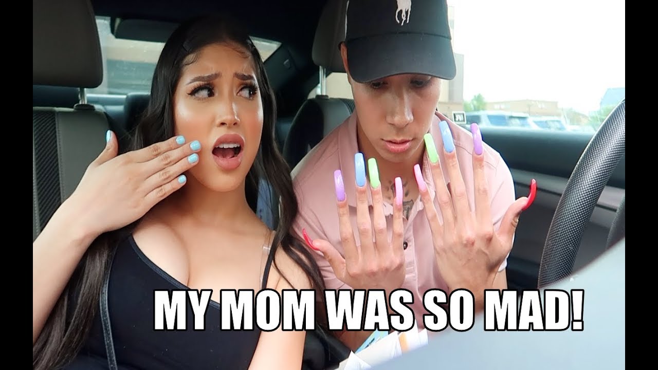BOYFRIEND WEARING LONG ACRYLIC NAILS FOR 24 HOURS.....(how I really felt)
