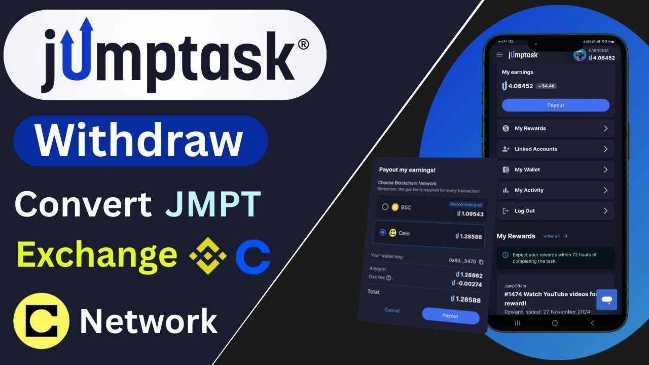 Jumptask Withdrawal to Binance (Celo Network) | Complete Guide
