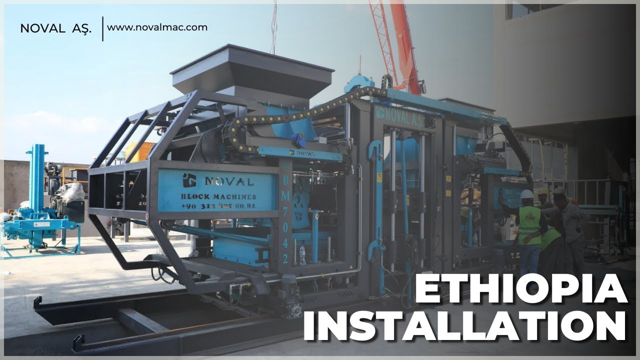 NOVAL CONCRETE BLOCK MACHINE - ETHIOPIA INSTALLATION -NBM 7042 MACHINE