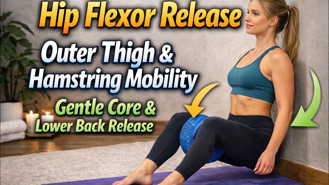 Hip Flexor Release, Outer Thigh & Hamstring Mobility with Gentle Core and Lower Back Release