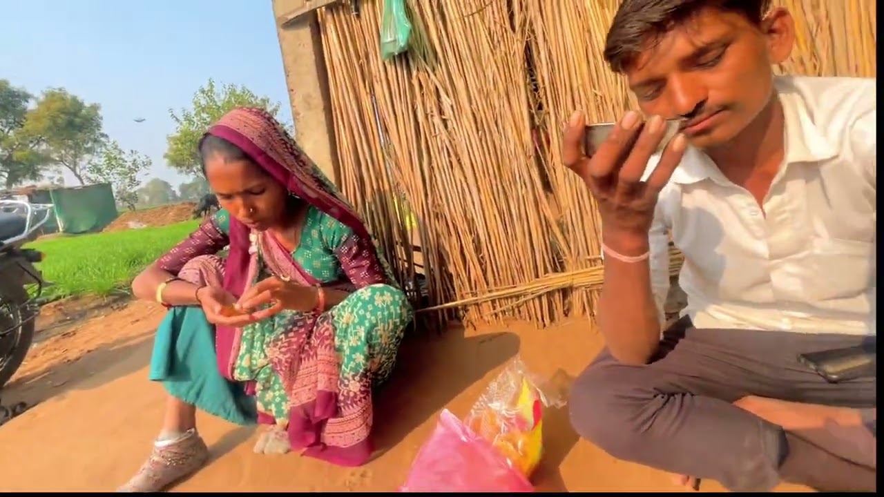 Kiran aaje vahela Savare gyo Khetar maa ❤️✅Nimesh ne Aaje gare aavi gya #familyvlog ❤️#minivlog 