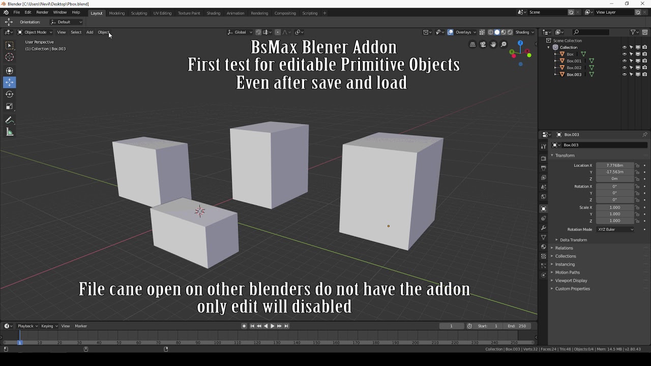 BsMax Primitive Objects First Test