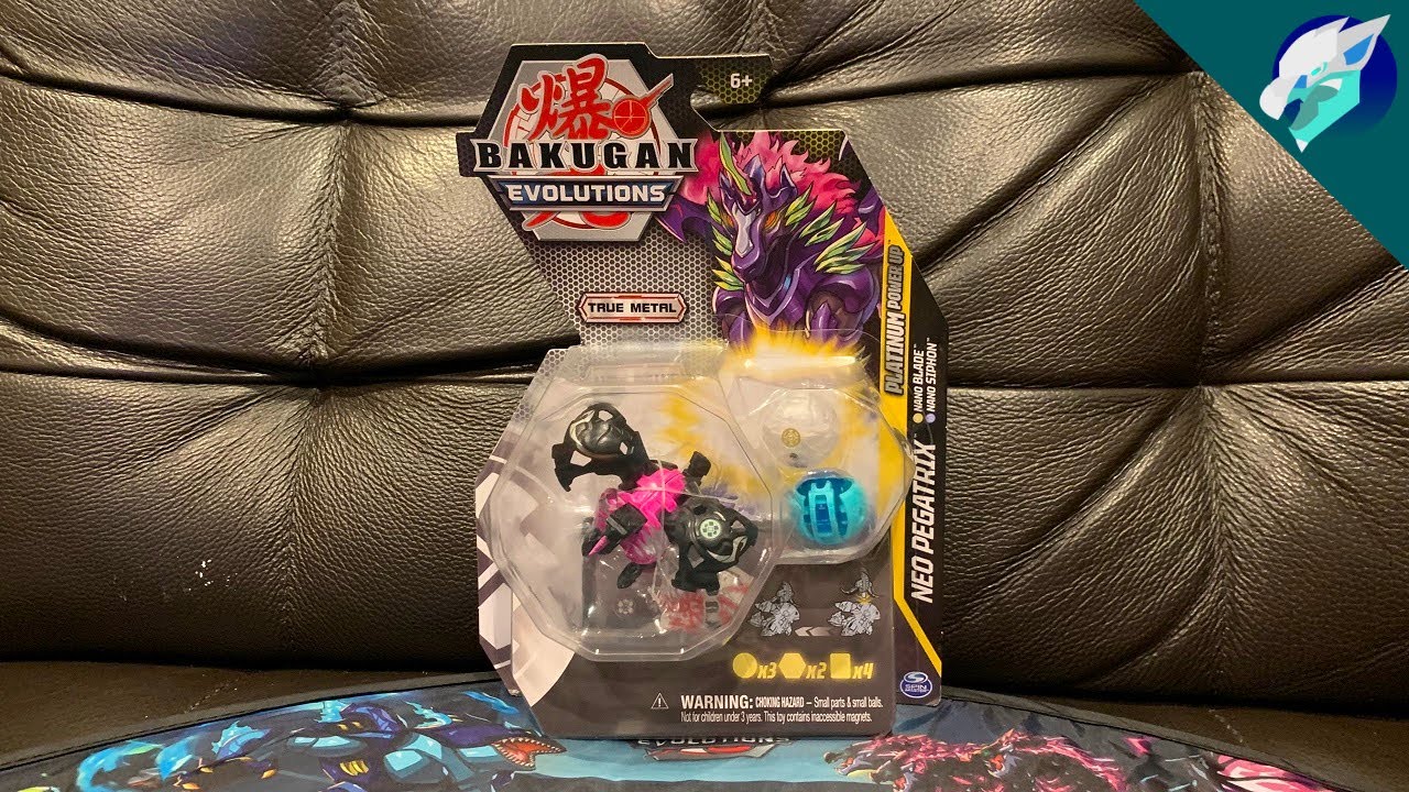 Bakugan: Evolutions Darkus Platinum Neo Pegatrix Power Up Pack Unboxing & Review