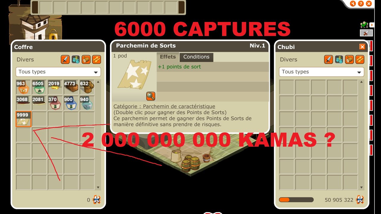 Dofus retro - 6000 captures craqueleur - bilan & astuces