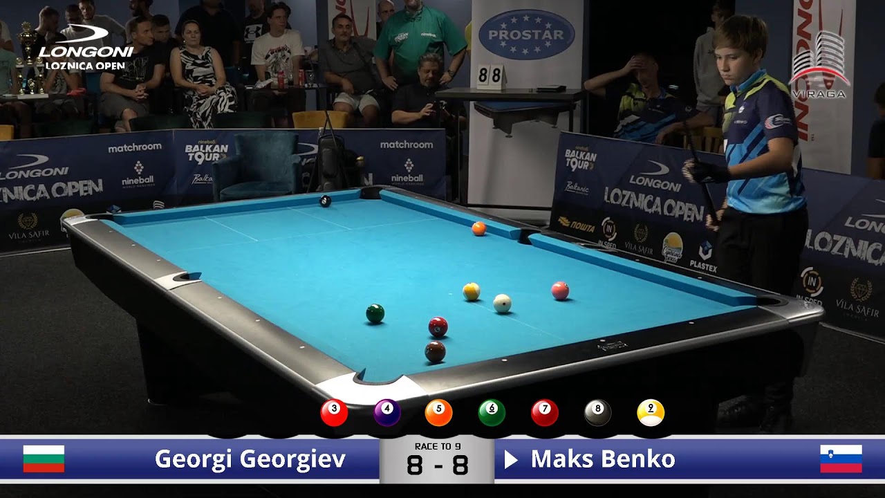 Georgi Georgiev vs Maks Benko - Quarter Final - Longoni Loznica Open 9ball @Milan9ball